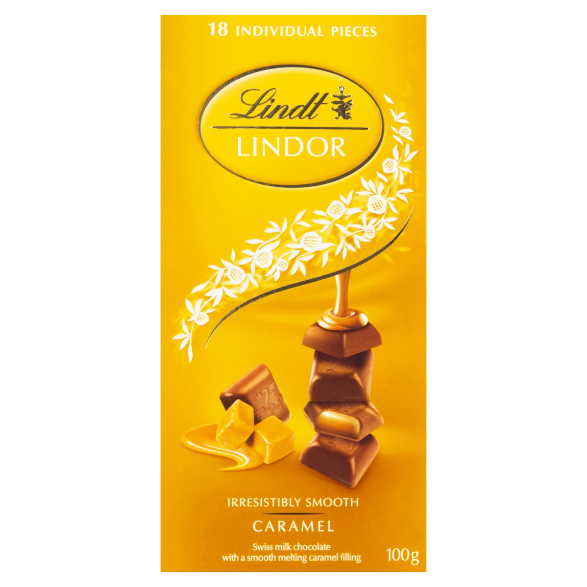 Chocolate Ao Leite Com Recheio Cremoso De Caramelo Lindt Lindor Caixa 100g