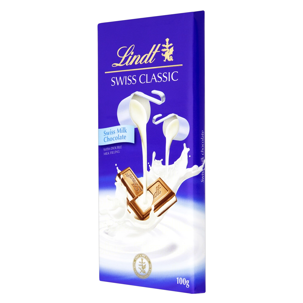 Chocolate Suíço ao Leite Recheio Cremoso de Leite Lindt Swiss Classic Cartucho 100g