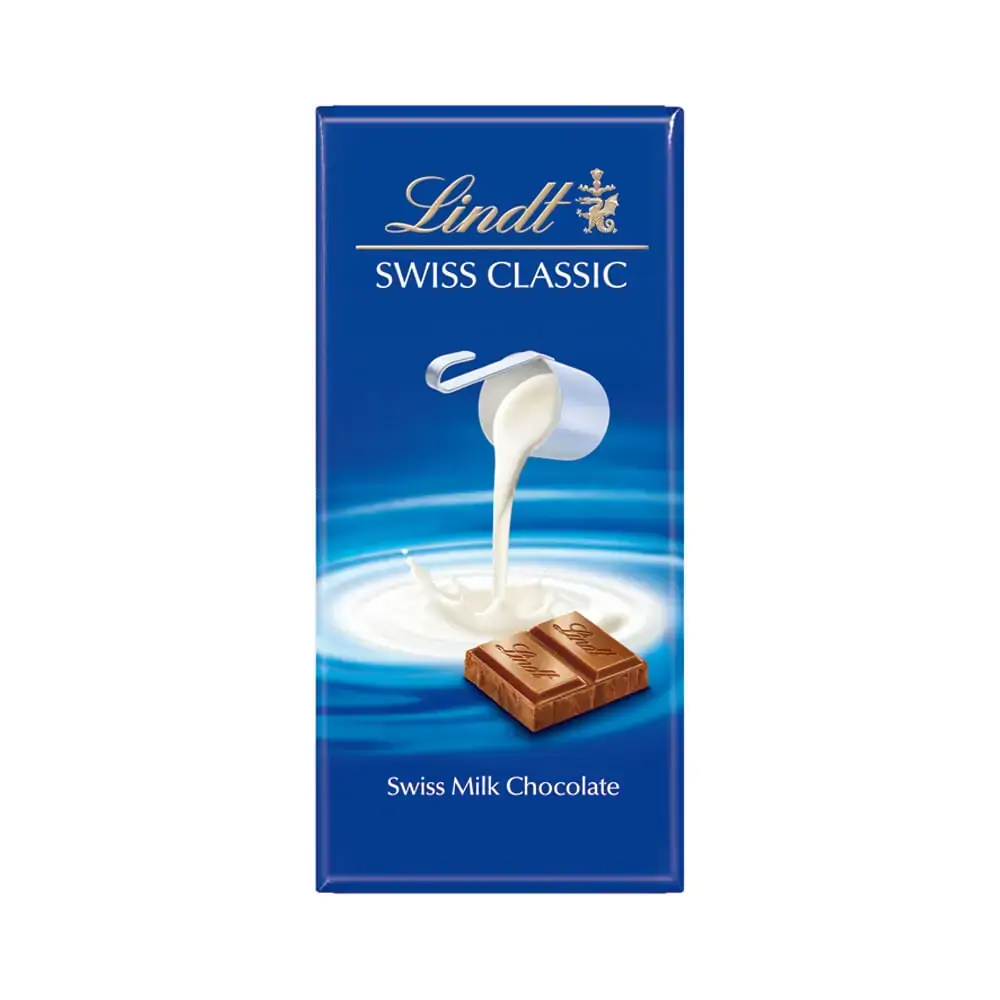 Chocolate Suíço Ao Leite Lindt Swiss Classic Cartucho 100g