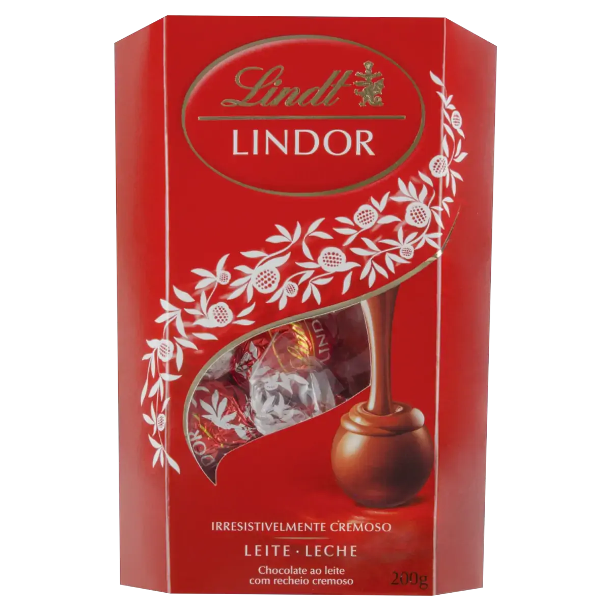 Chocolate Suíço Ao Leite Recheio Cremoso Lindt Lindor Caixa 200g 16 Unidades