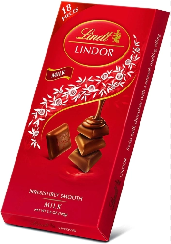 Chocolate Suíço Ao Leite Recheio Cremoso Lindt Lindor Caixa 100g 18 Unidades