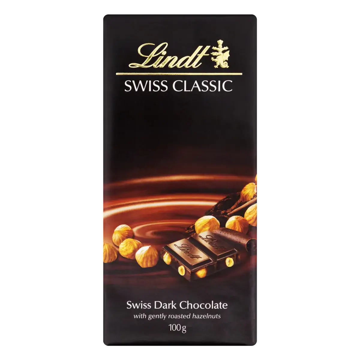 Chocolate Suíço Meio Amargo Com Avelãs Torradas Lindt Swiss Classic Cartucho 100g