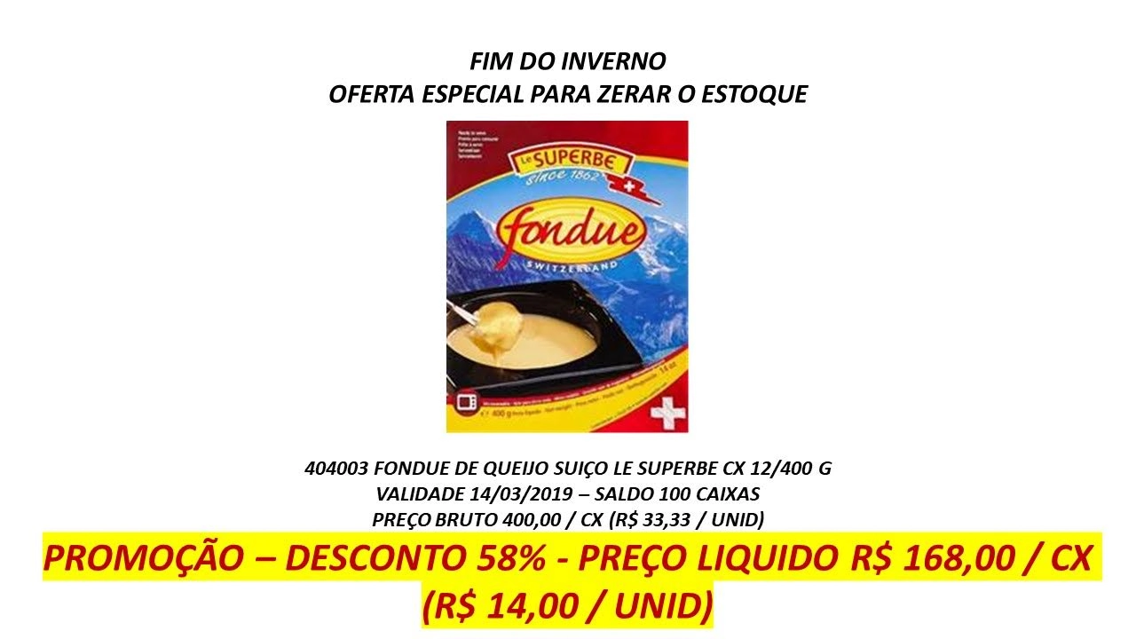 Fondue Queijo Le Superbe Suico 400gr