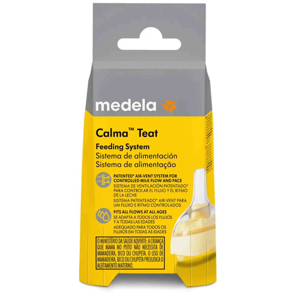Bico Para Mamadeira Medela Calma 1 Unidade .
