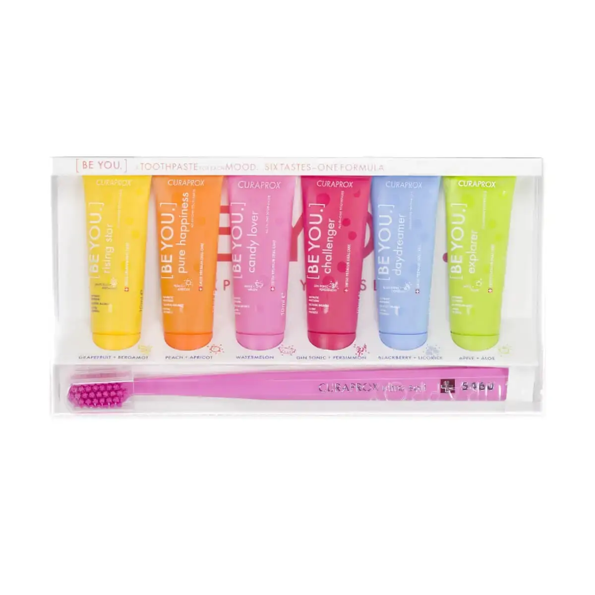 Curaprox Kit Creme Dental Be You 6 Sabores 15g Escova Dental 5460 90 G X 1