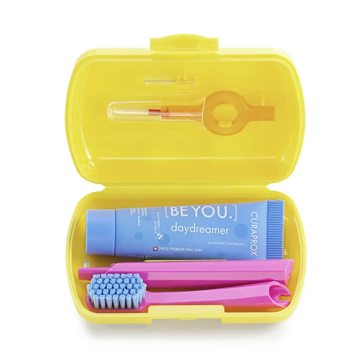 Kit Viagem Estojo + Escovas + Creme Dental Cor Sortida