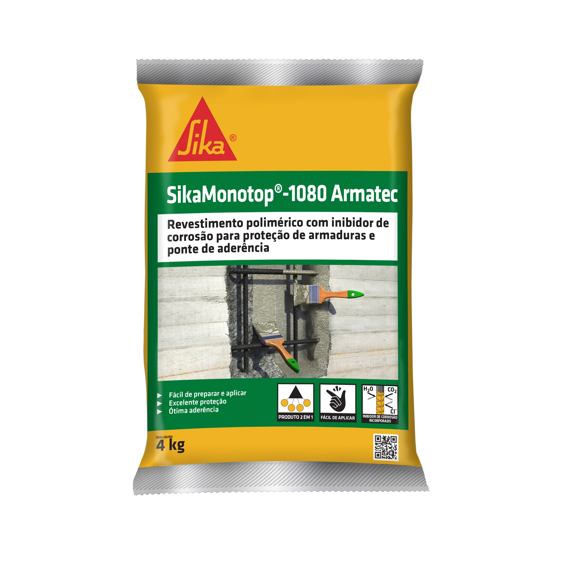 Protetor de Armadura Sika Monotop 1080 Armatec 4kg Concreto