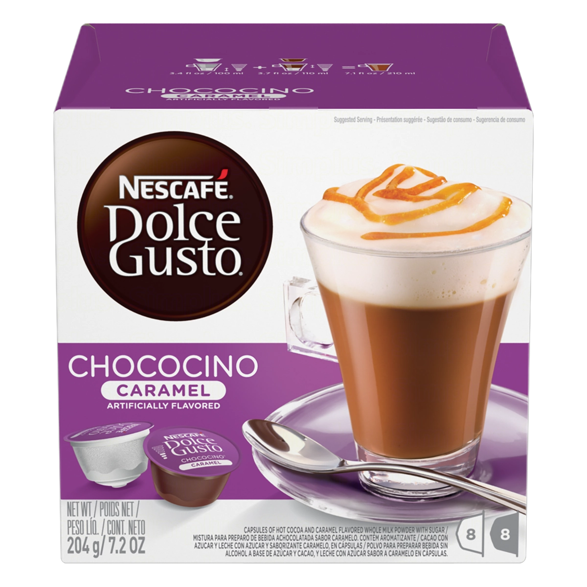 Chococino Em Cápsula Caramel Nescafé Dolce Gusto Caixa 204g 16 Unidades
