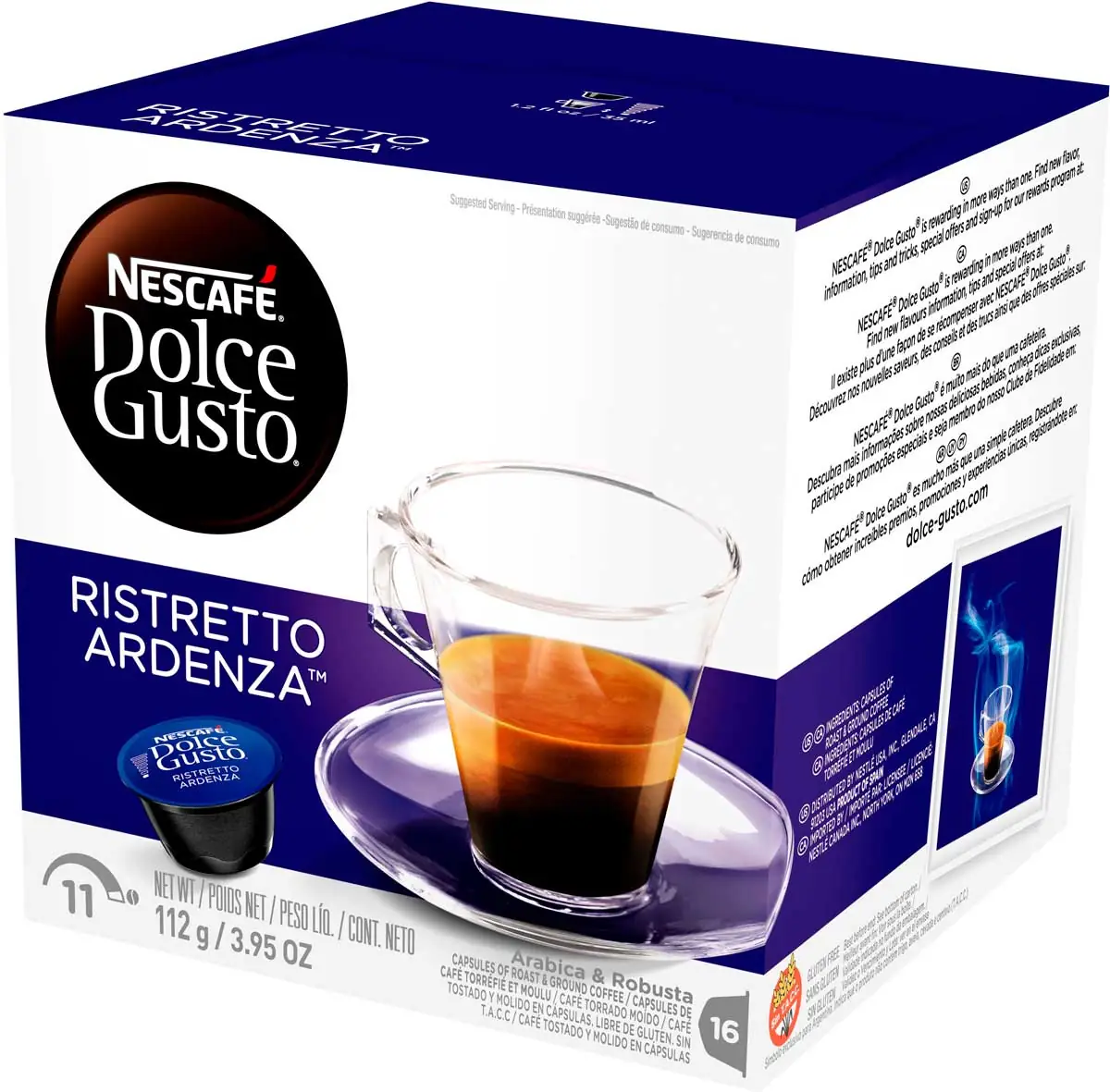 Café Expresso Instantâneo Nescafé Ristretto Ardenza 16 Cápsulas