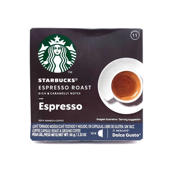Café Em Cápsula Torrado E Moído Espresso Roast Starbucks Caixa 66g 12 Unidades