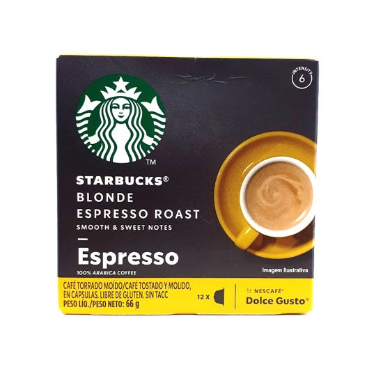 Café Em Cápsula Blonde Espresso Roast Starbucks Caixa 66g 12 Unidades