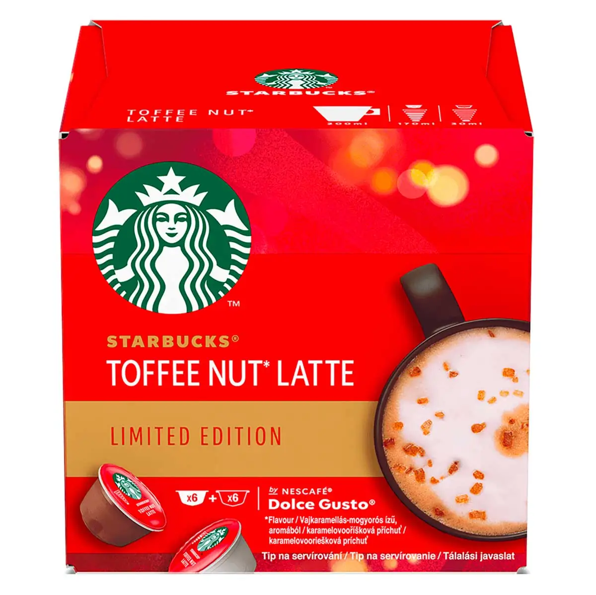 Café com Leite em Cápsula Toffee Nut Latte Starbucks 127 g 12 Unidades
