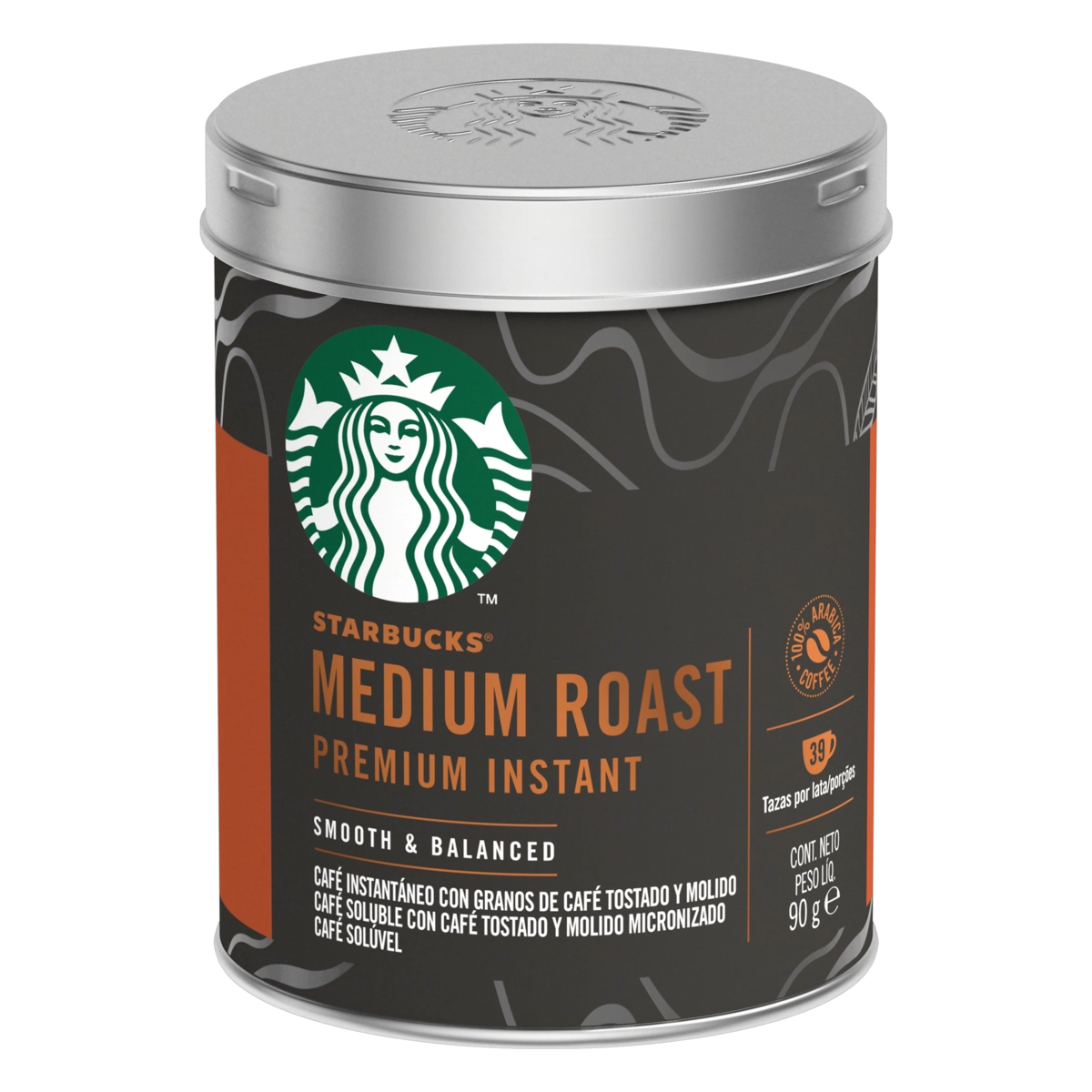 Café Solúvel Starbucks Medium Roast Premium Instant Lata 90g