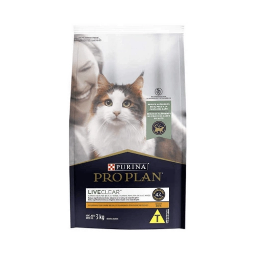 Ração Seca Com Frango Para Gatos Adultos Liveclear Pro Plan