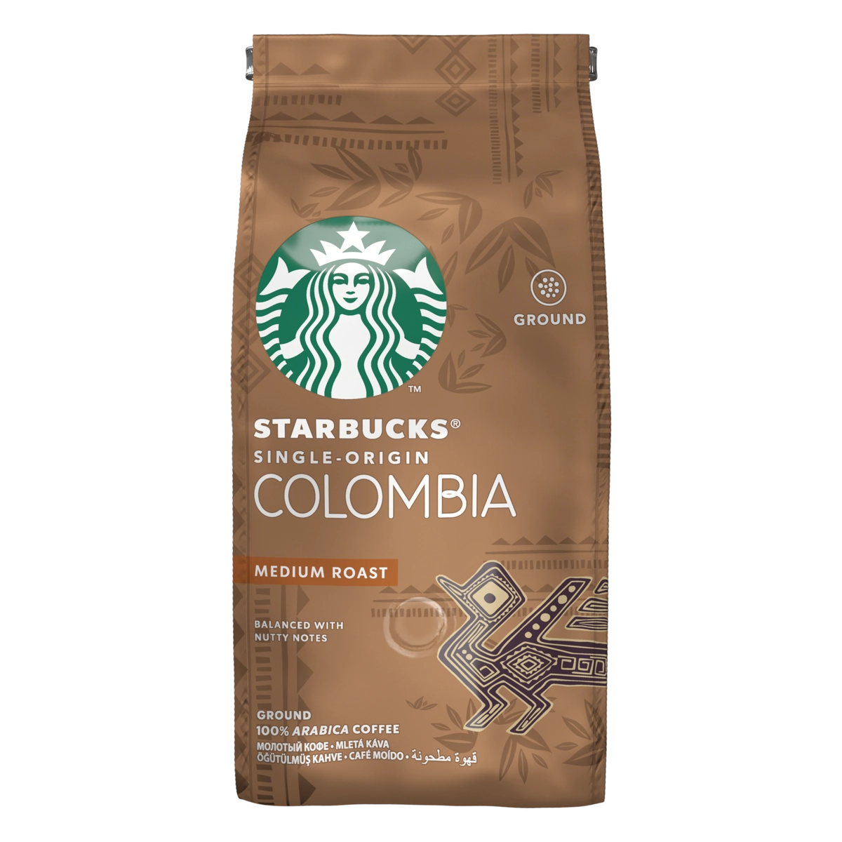Café Torrado e Moído Starbucks Single-Origin Colombia Pacote 250g