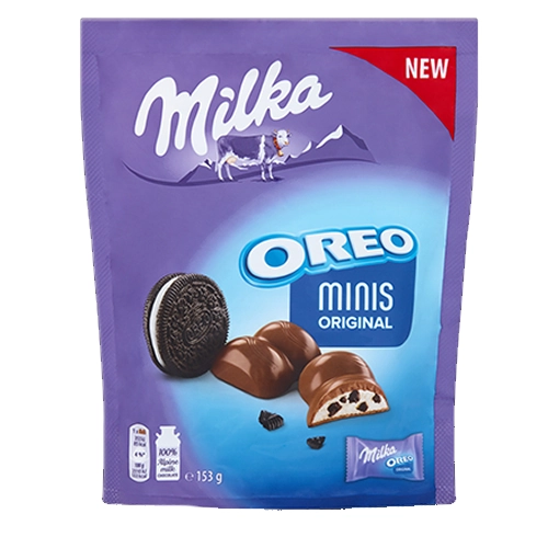 Mini Biscoito Oreo Ao Leite Milka 153g