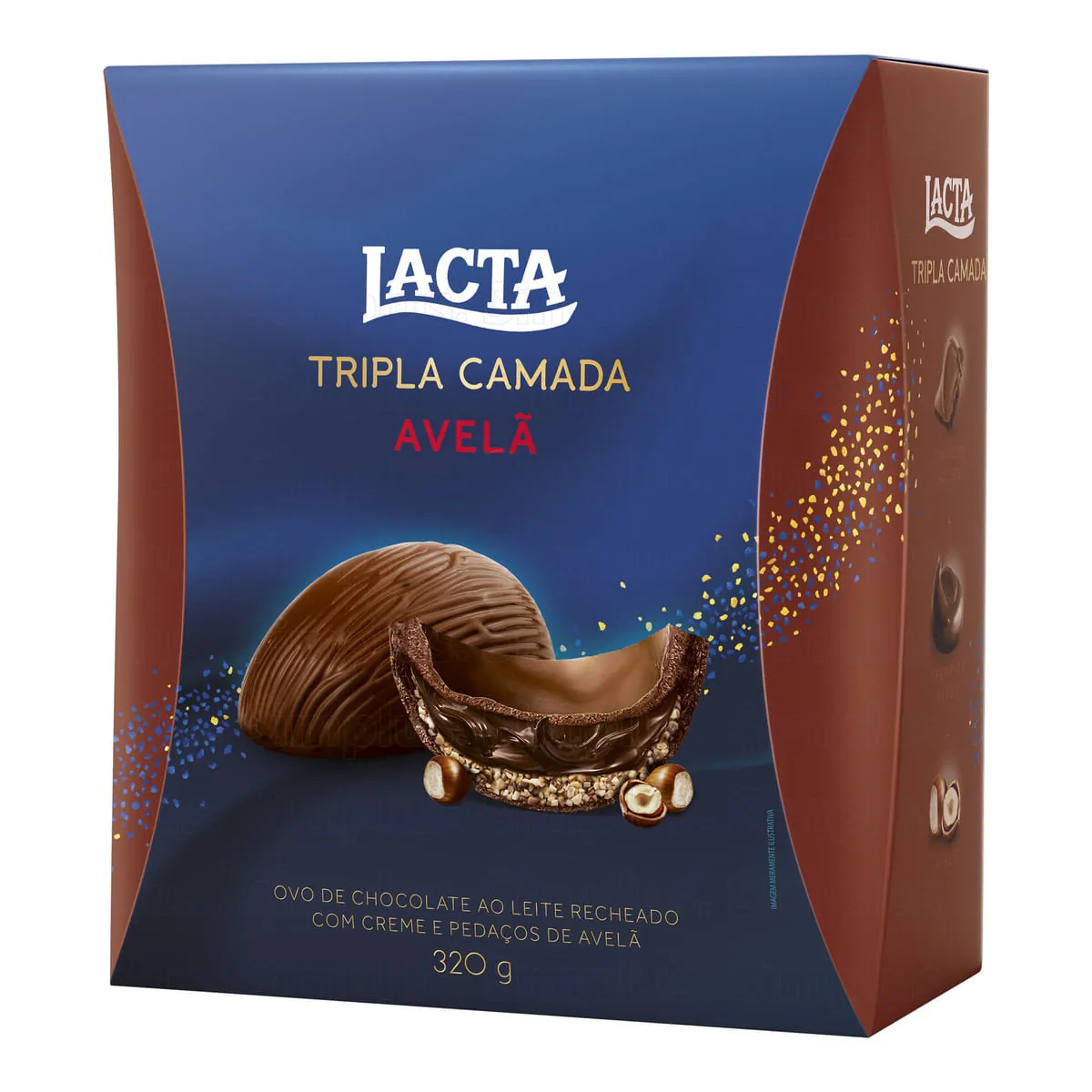 Ovo de Páscoa de Chocolate ao Leite Lacta Avelã Tripla Camada 320g - Núm. 15