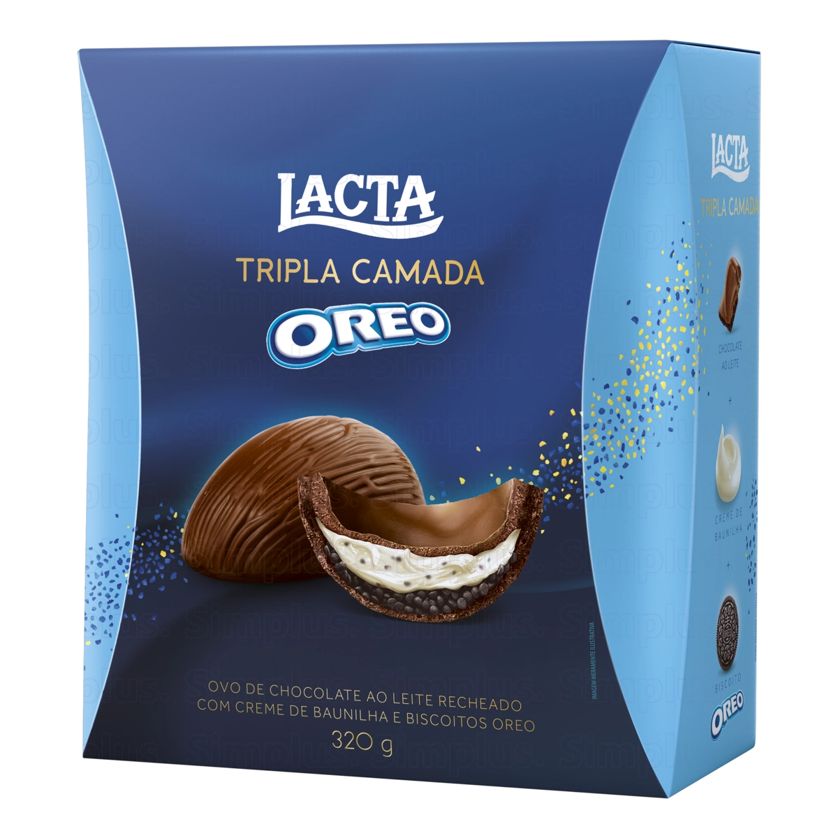 Ovo Tripla Camada Oreo Lacta 320g