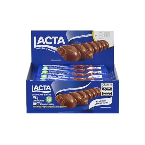 Chocolate Lacta Ao Leite Caixa Com 12 Unidades De 28g