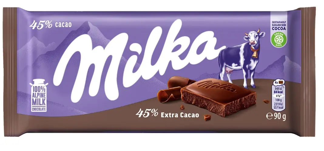 Choc.milka 45 Extr.cacau 90gr