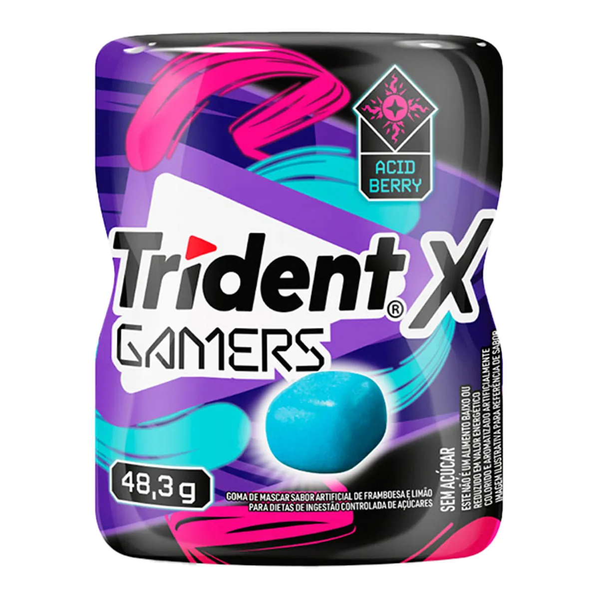 Goma De Mascar Trident Gamers Acid Berry 48,3g