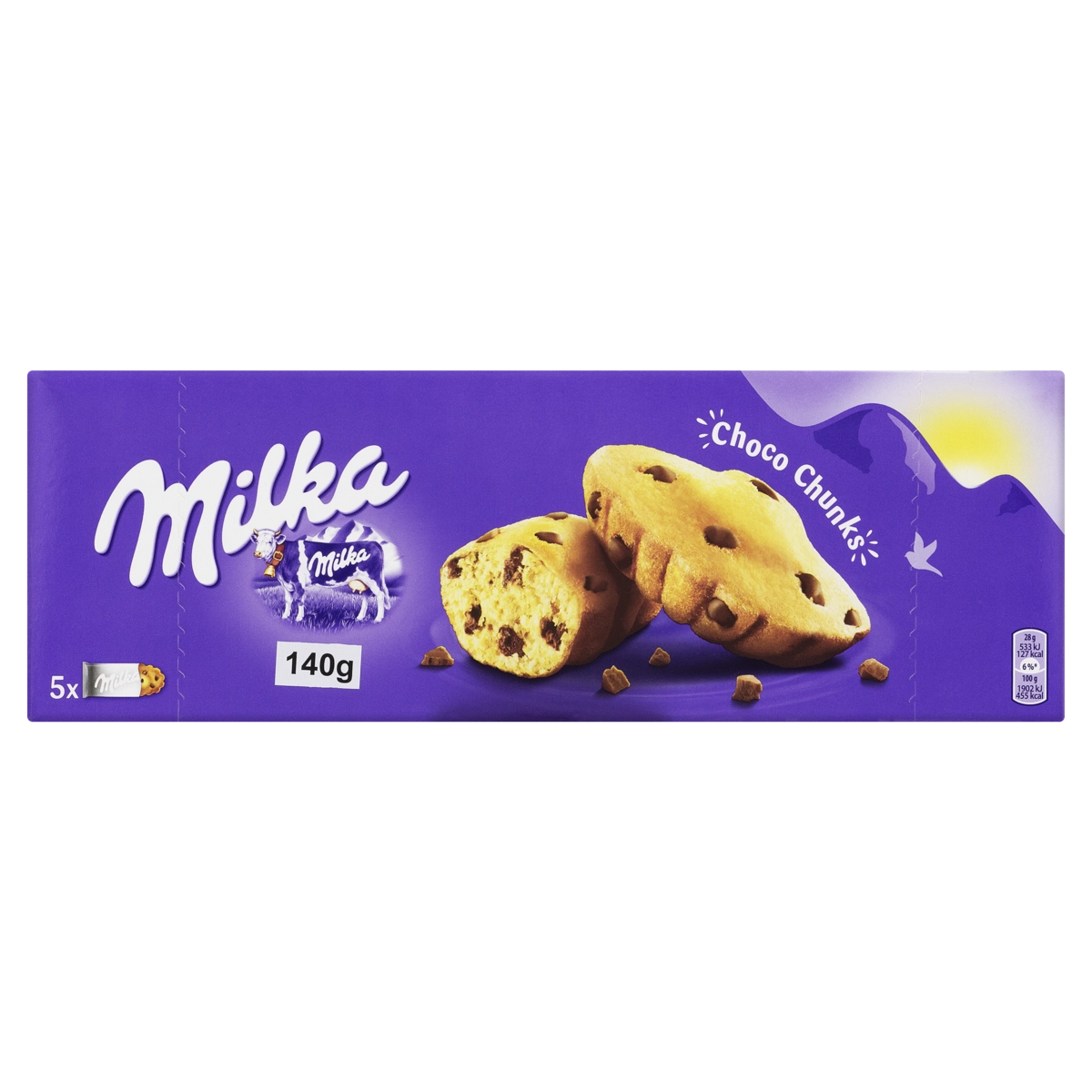 Biscoito Choco Chunks Milka Caixa 140g