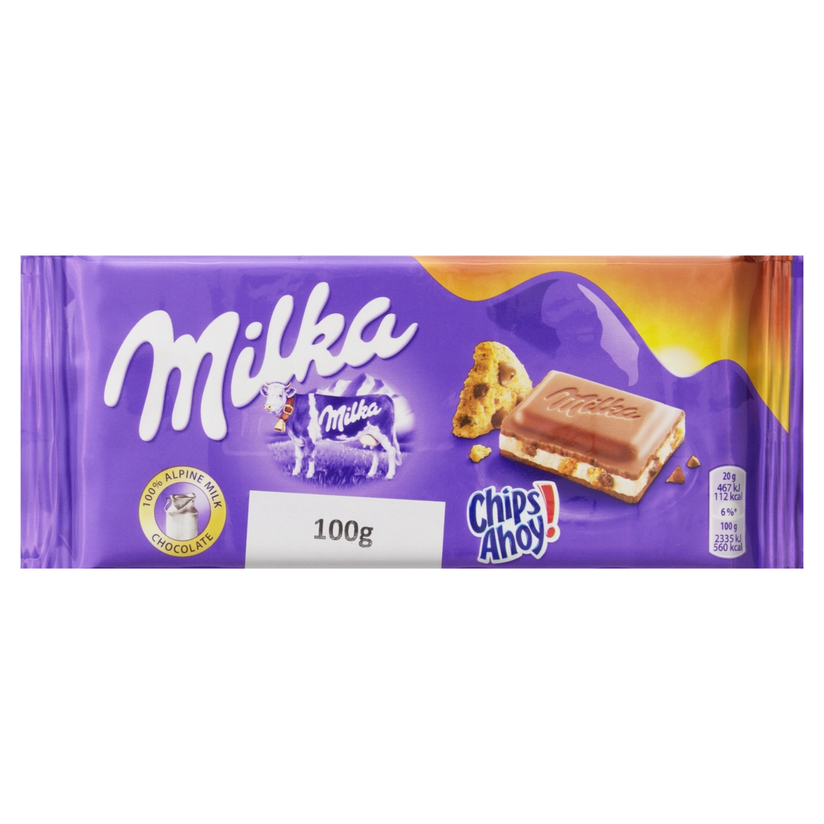 Chocolate Ao Leite Com Pedaços De Biscoito Crocante Chips Ahoy Milka Pacote 100g