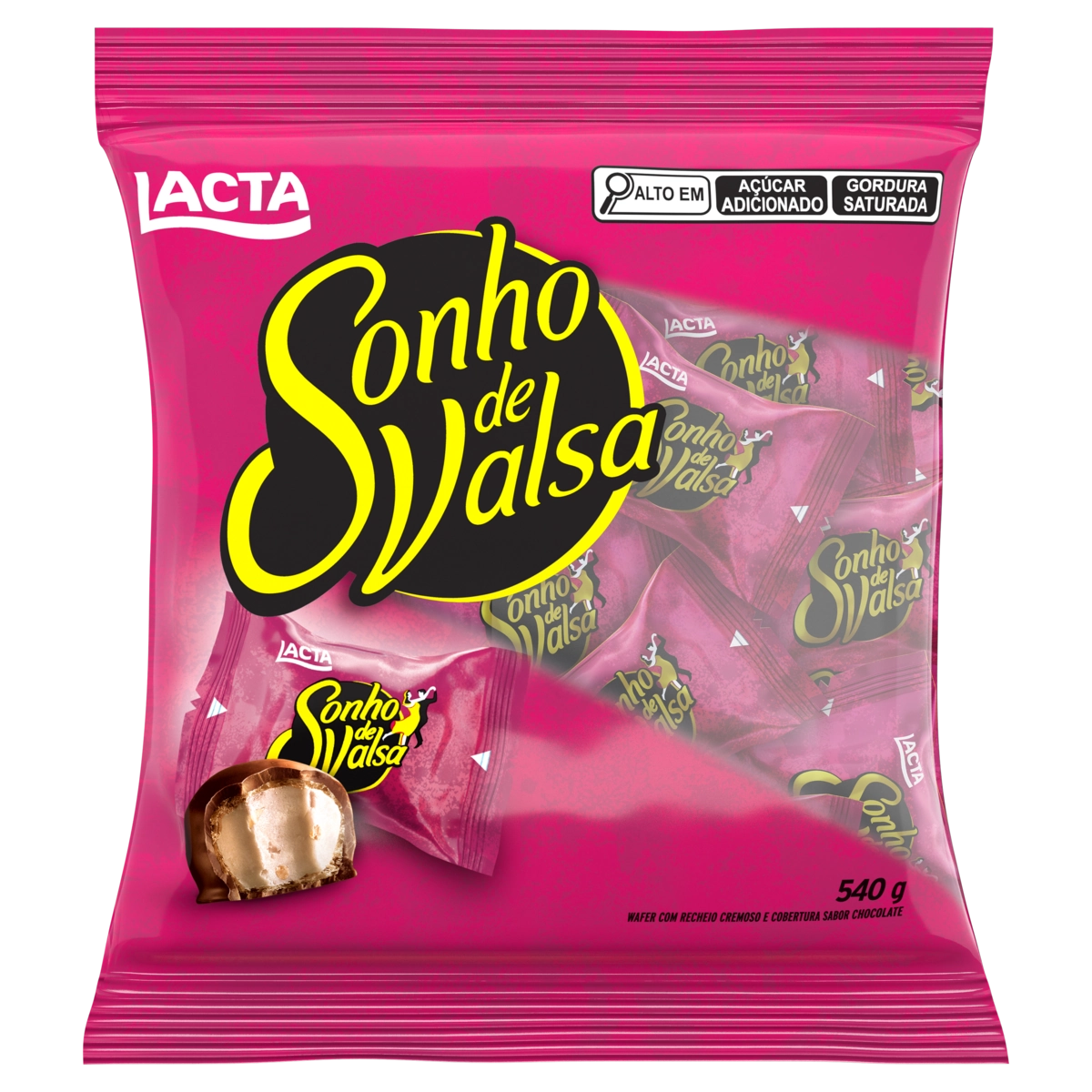 Bombom Wafer Lacta Sonho De Valsa Pacote 540g