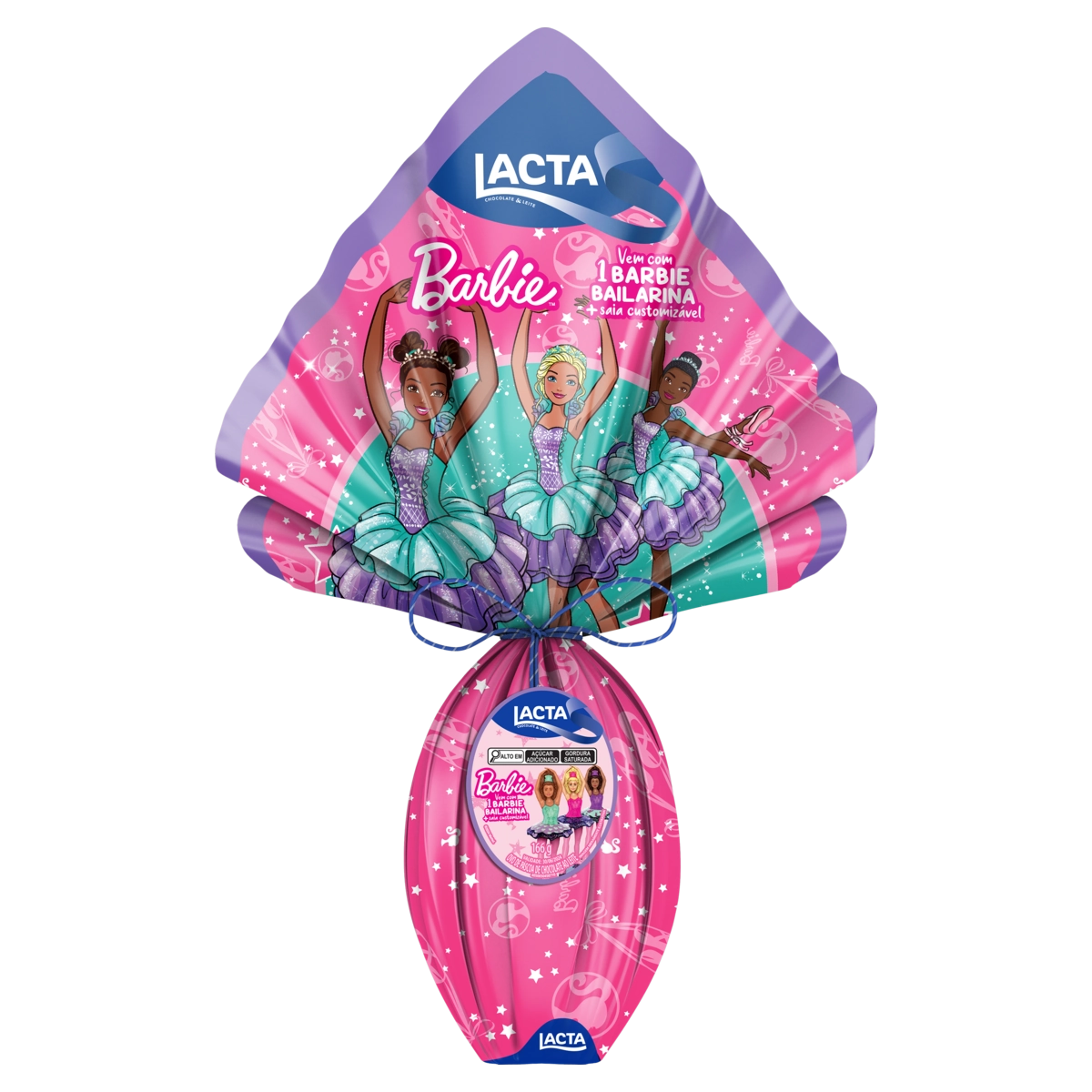 Ovo de Páscoa Barbie Lacta 166g