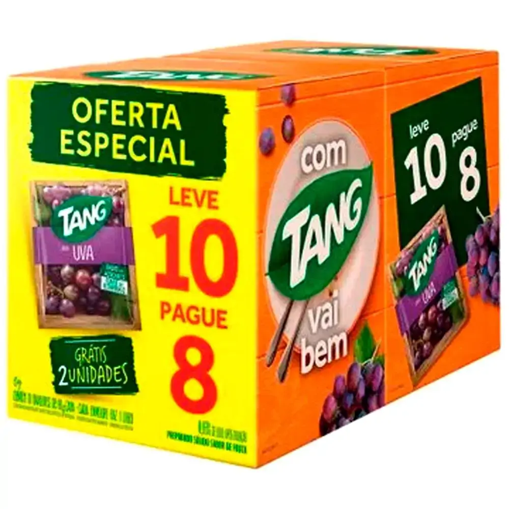 Refresco em Pó Uva Tang Caixa 250g Leve 10 Pague 8 Unidades