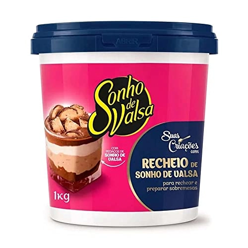 Recheio Para Confeitaria Sonho De Valsa Lacta Suas Criações Pote 1,05kg