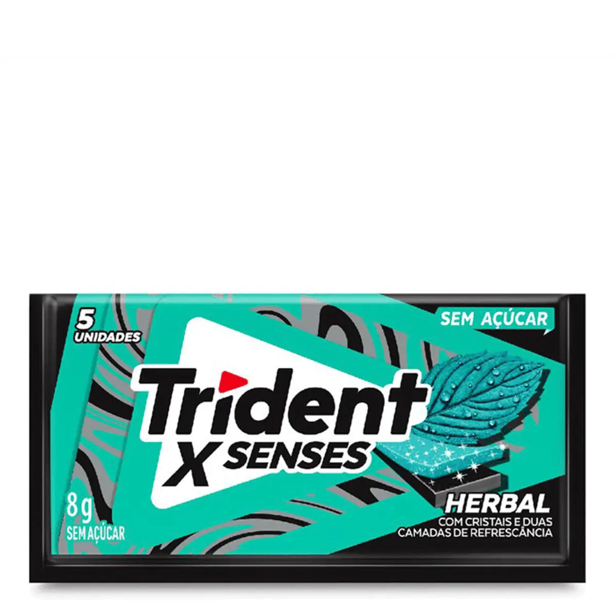 Goma de Mascar Herbal Zero Açúcar Trident Xfresh Envelope 8g 5 Unidades