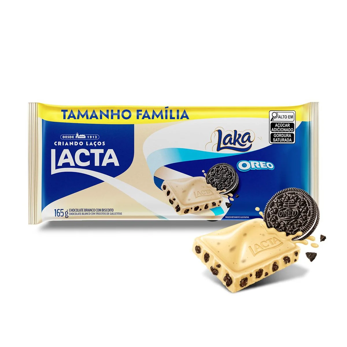 Chocolate branco Laka Oreo 165g