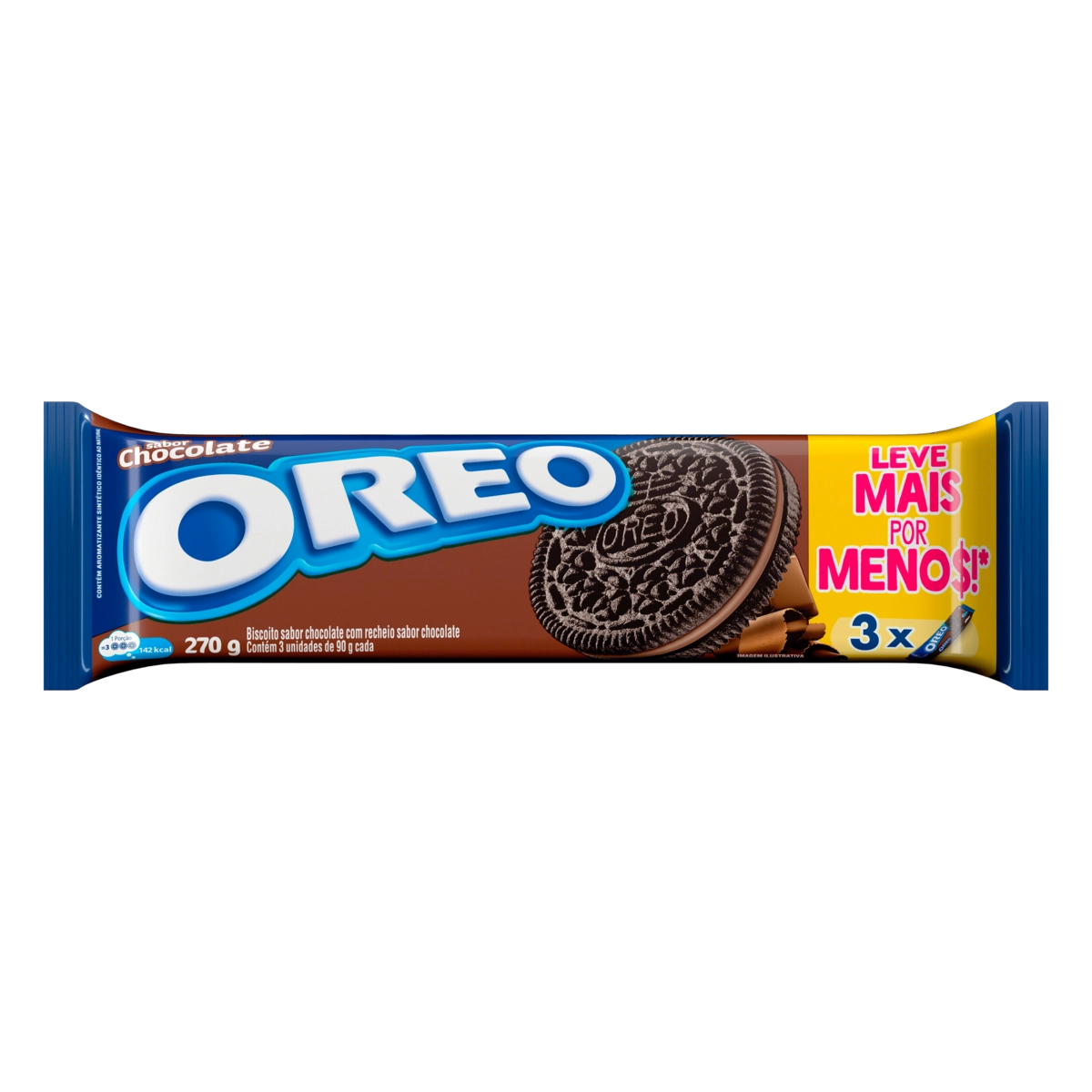 Biscoito Chocolate Recheio Chocolate Oreo Pacote 270g Leve Mais Pague Menos