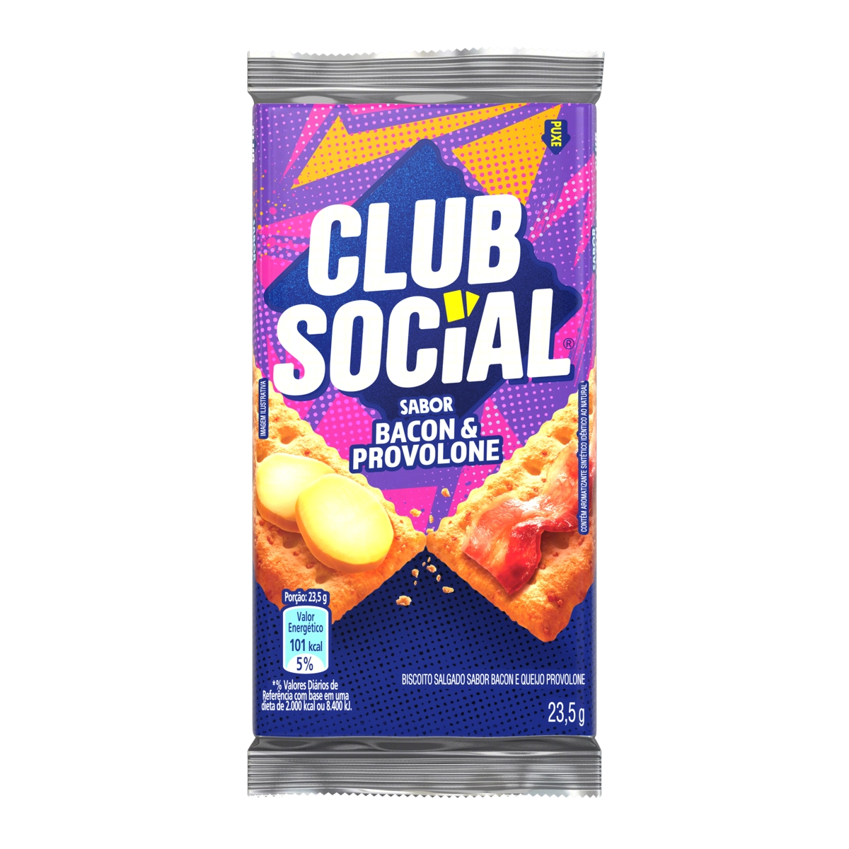 Biscoito Bacon Provolone Club Social Pacote 23,5g
