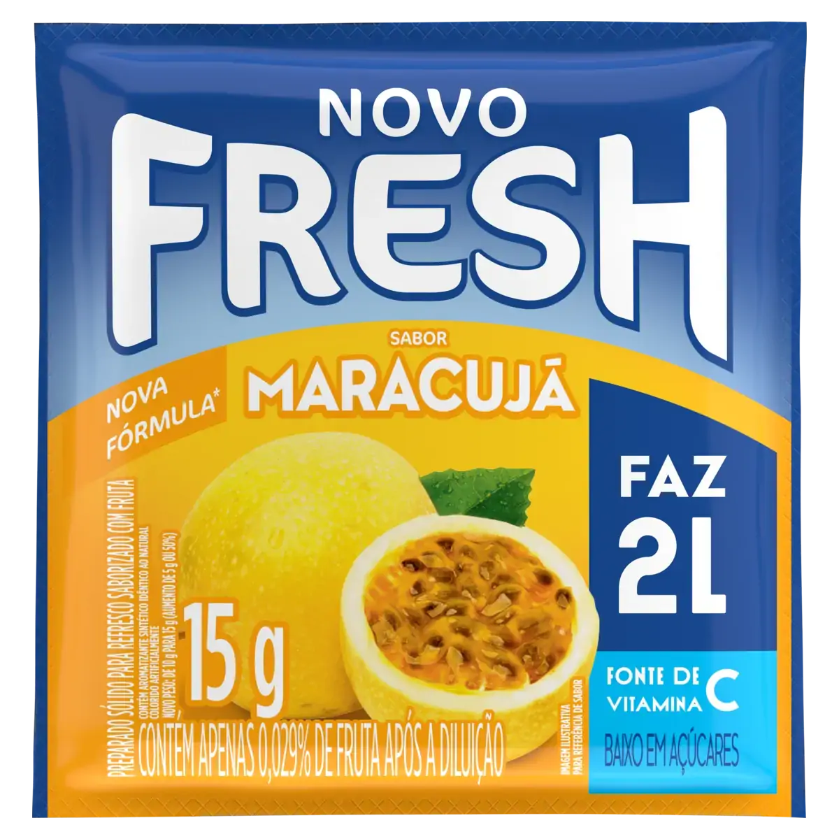 Refresco Em Pó Maracujá Fresh Pacote 15g