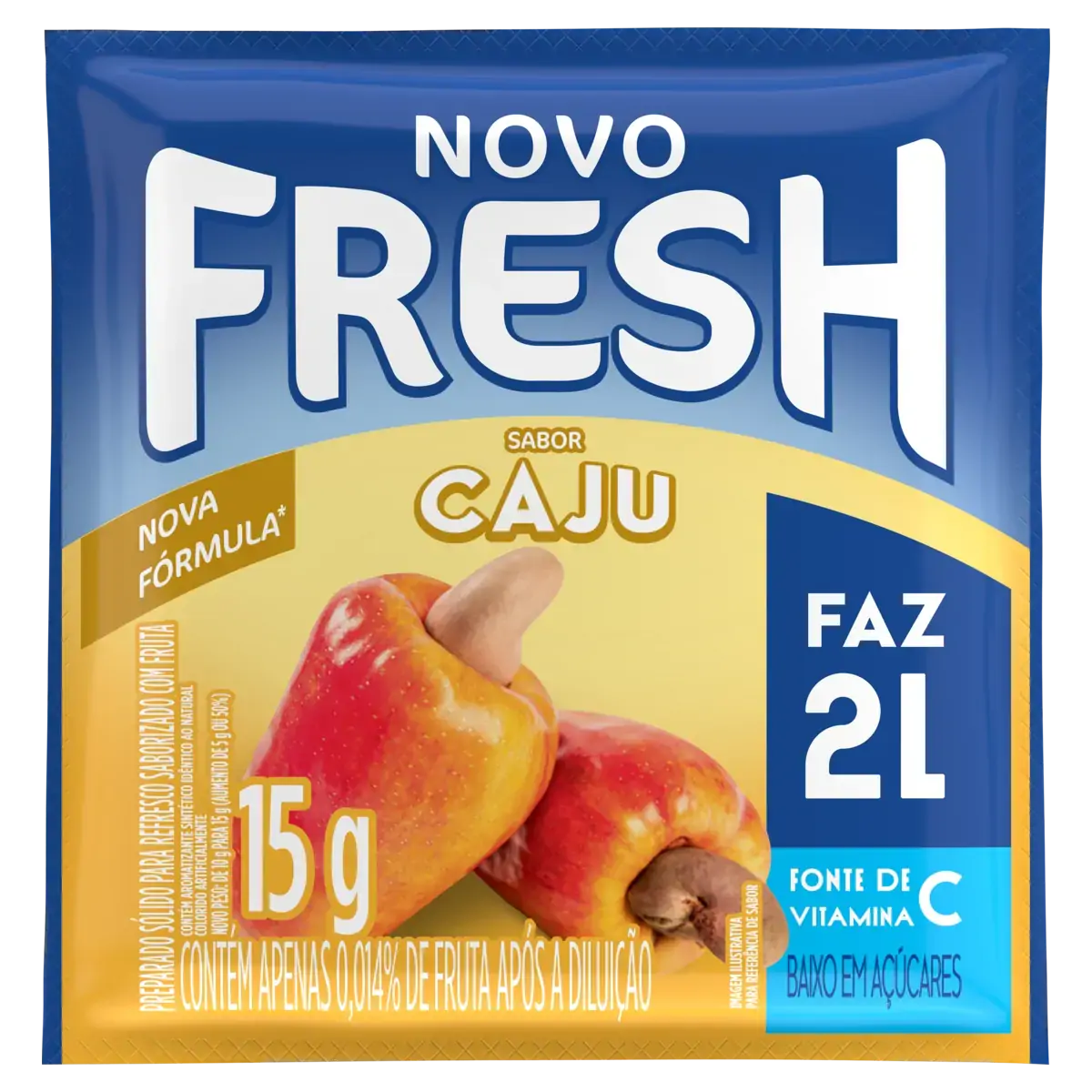 Refresco Em Pó Caju Fresh Pacote 15g