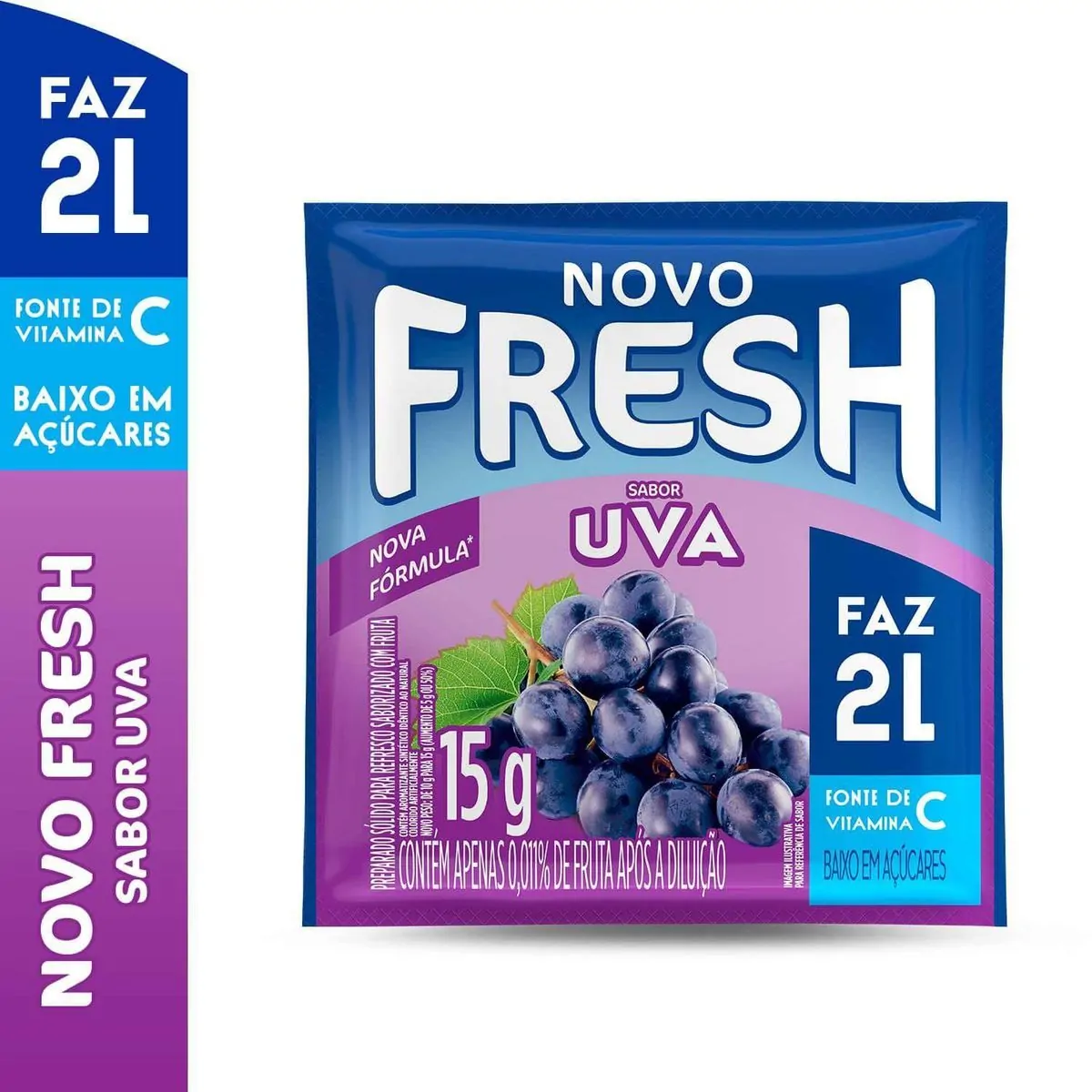 Refresco Em Pó Uva Fresh Pacote 15g