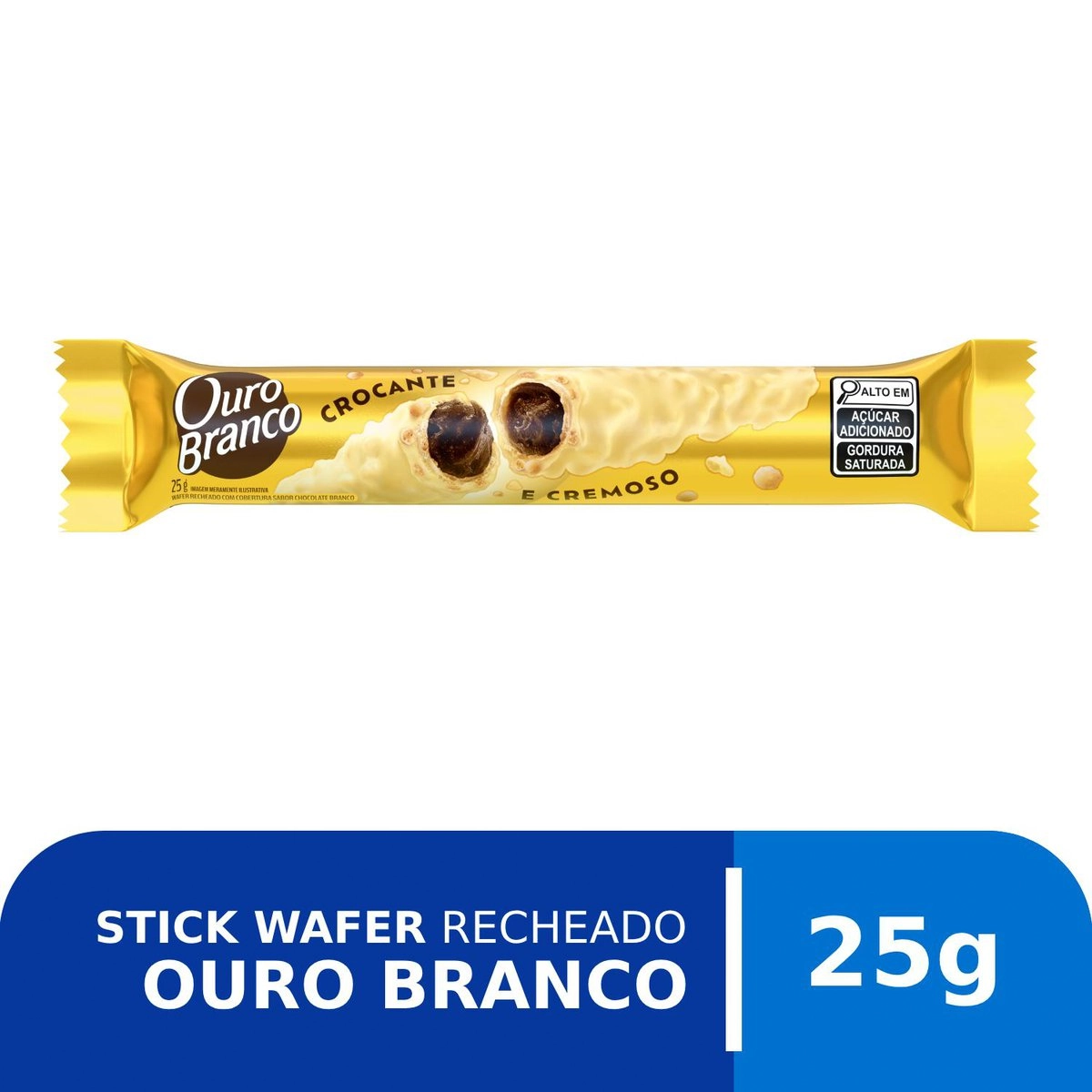 Wafer Lacta Ouro Branco Pacote 25g