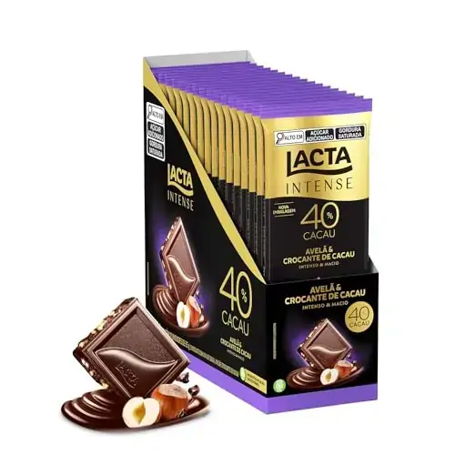 Choc Lacta 85g Intense 40 Cacau Avela Crocante