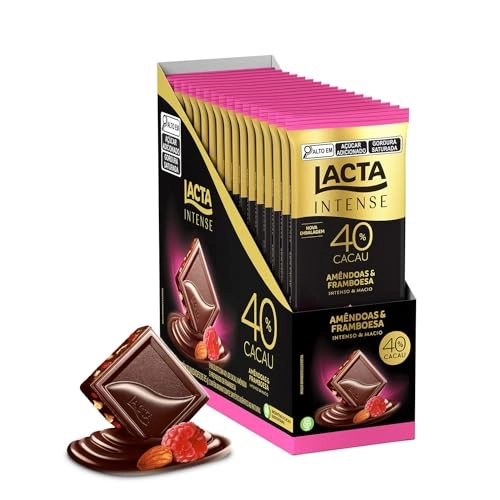 Choc Lacta 85g Intense 40 Cacau Amendoa Framboesa