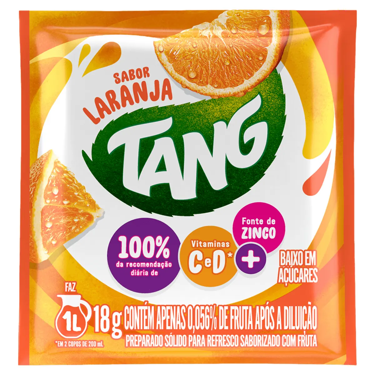 Refresco em pó Tang Laranja 18g