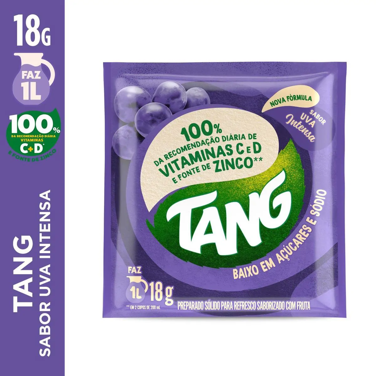 Refresco em pó Tang Uva Intensa 18g