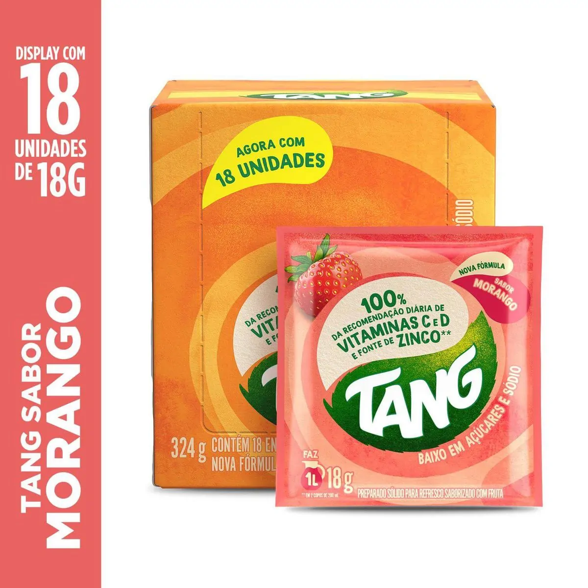 Refresco em pó Tang Morango 18g