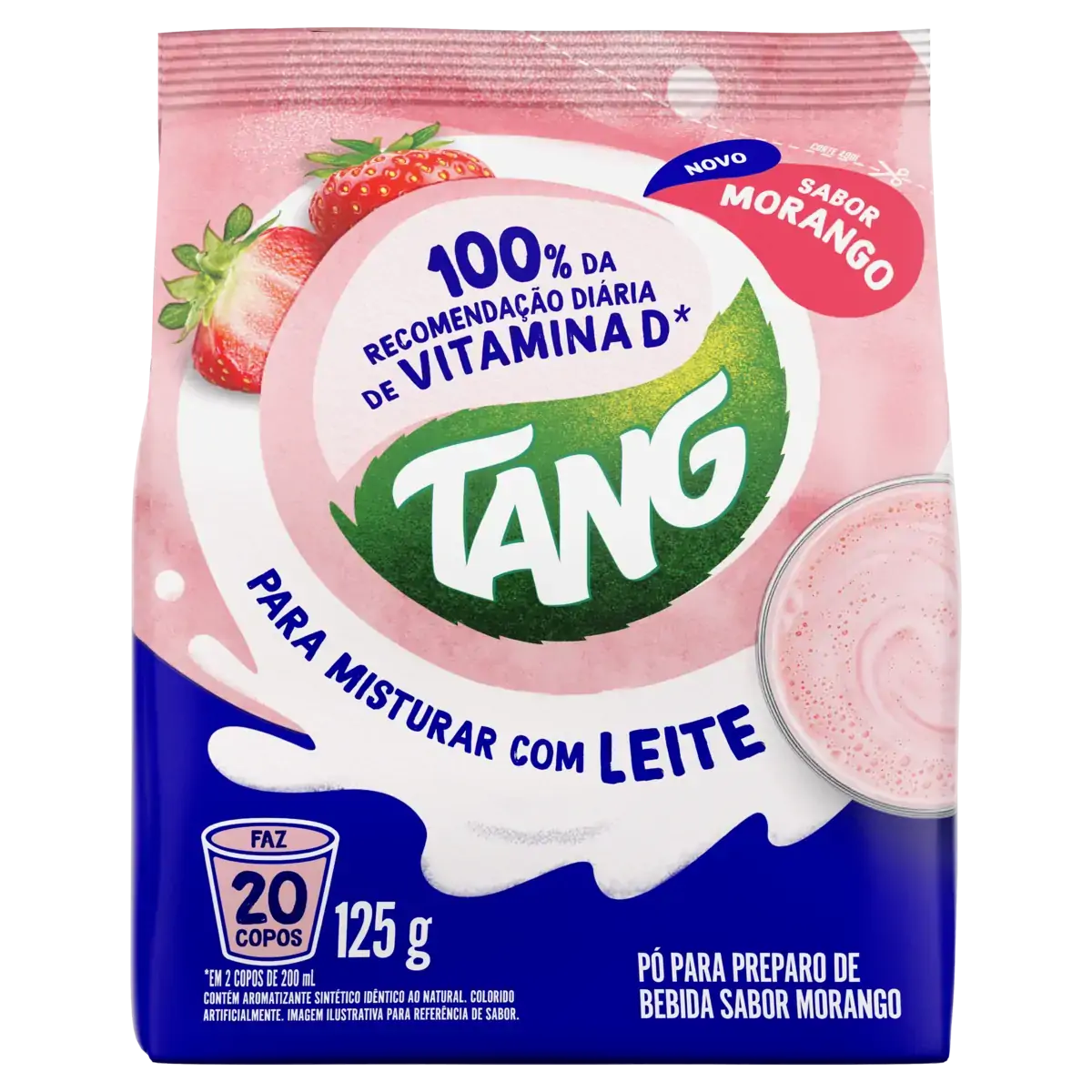 Pó Para Preparo De Bebida Morango Tang Pacote 125g