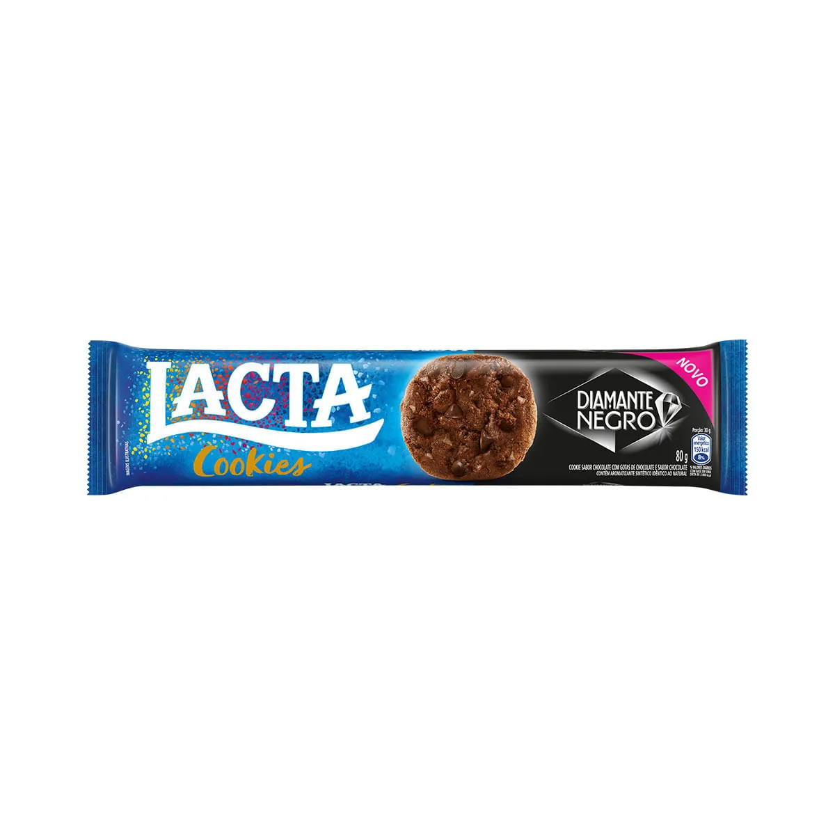 Biscoito Cookie Lacta Diamante Negro 80g