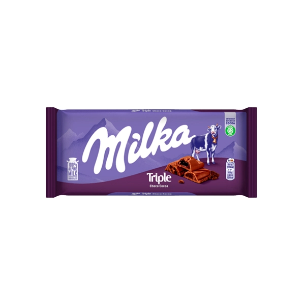Chocolate Ao Leite Recheio De Chocolate E Biscoito Com Cacau Milka Pacote 90g