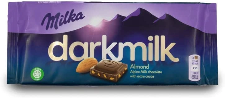 Choc.milka 85g Dark Milk Almonds