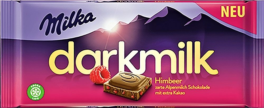 Choc Milka Dark Milk Raspberry 85g