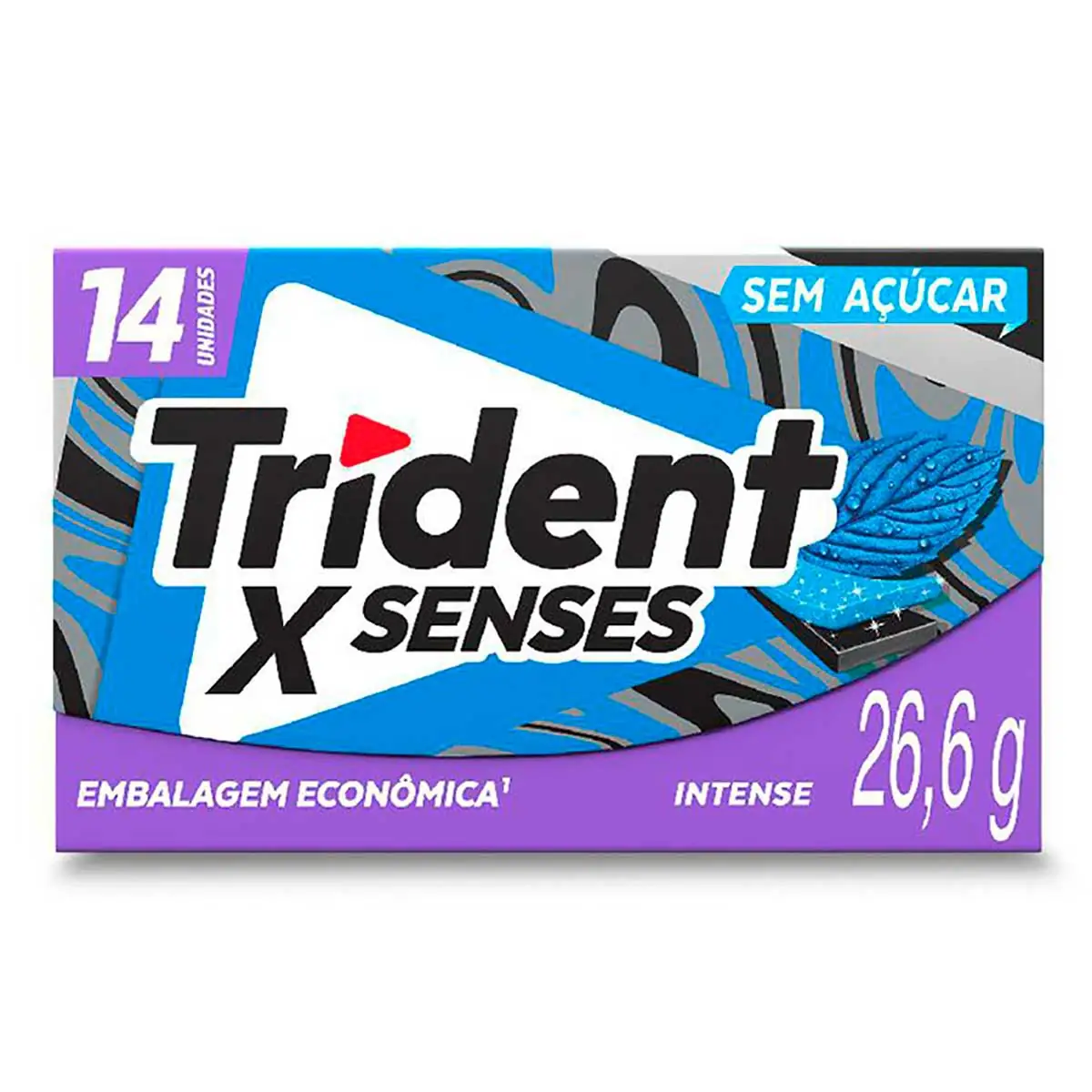 Chiclete Trident XSenses Intense 26,6g - Embalagem Econômica 14 unid.
